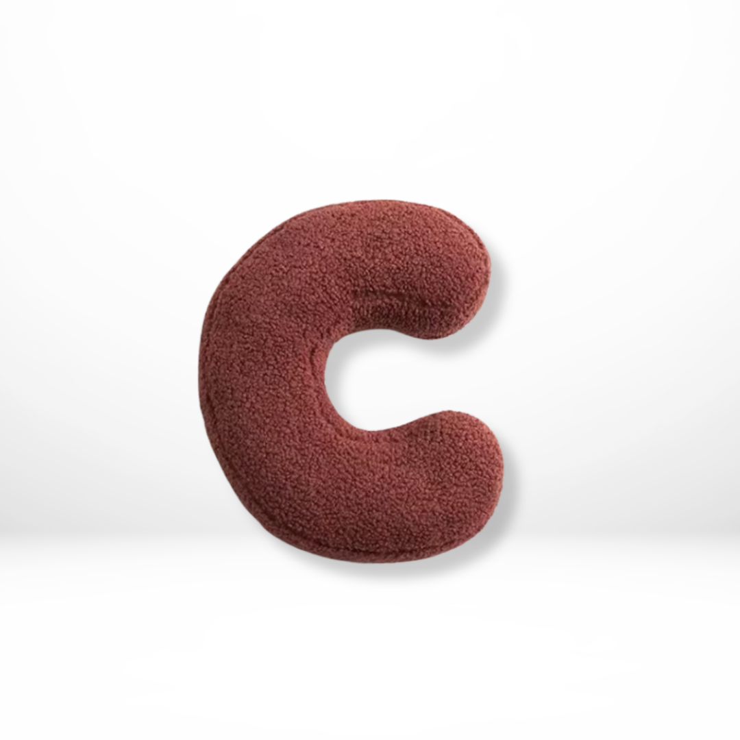 Velvet Alphabet Throw Pillow with Soft Comfort | Unique Decorative Cushions for Personalized Home Decor